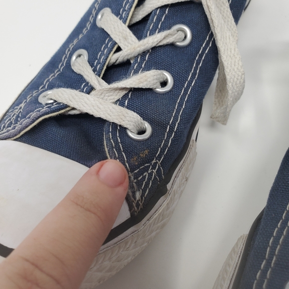CONVERSE Blue Low Top Shoes Sneakers Lace Up 3 - Picture 5 of 12